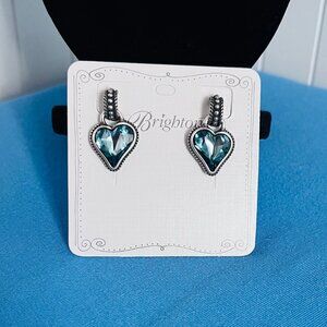 Brighton Bibi Aqua Heart Reversible Earrings